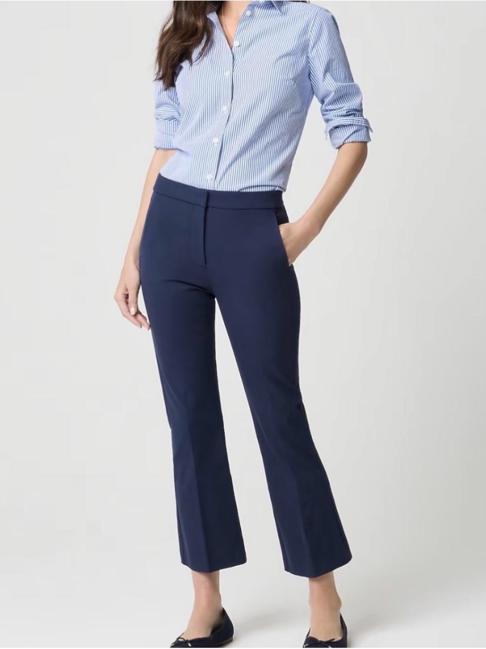 J.Crew Kelsey Navy Blue Kick-Crop Pants Size 4